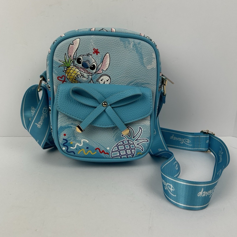 Ruz Disney Stitch Mini Blue Side/front Crossbody/Hand bag
